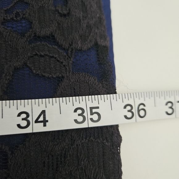 Saks Fifth Avenue Womens Floral Lace Overlay Dress Sz 6 - Picture 9 of 11